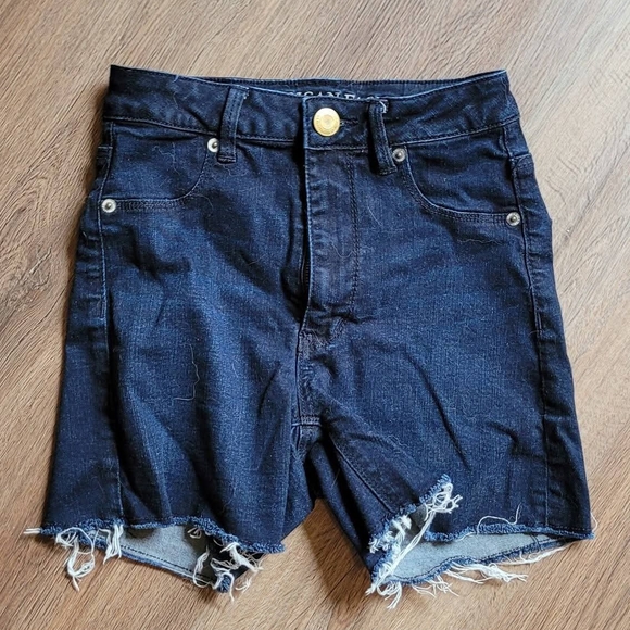 American Eagle Outfitters Dark Blue Jean Shorts - Picture 1 of 1